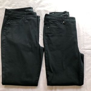 Two pair black TALL Ankle jeans. New condition.